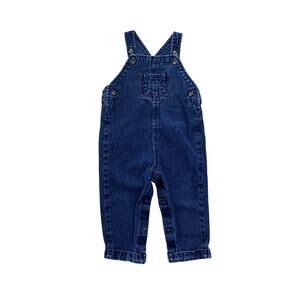 CARTER'S Lightweight Denim Baby Overalls Pants 100% Cotton Size 9M DarkWash